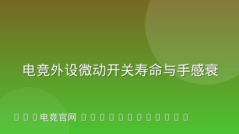 电竞外设微动开关寿命与手感衰减的行业测试标准到底怎么看
